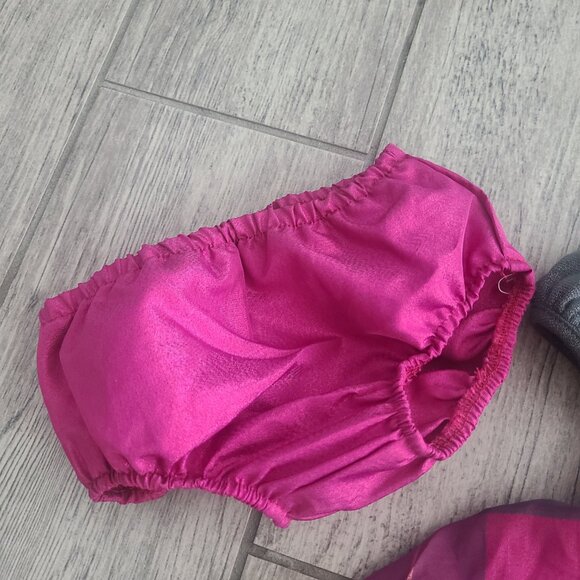 Bonnie Baby Girl Holiday Plaid Party Dress pink and grey with Bloomers Size 6–9M - Picture 8 of 12